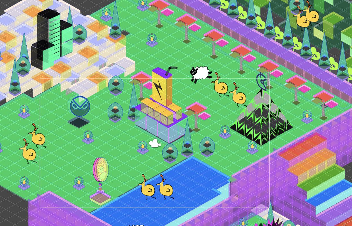 DAOCrossing's tweet photo. Building DAOGaia...can you find all the DAOs in the image🧐 @gnosischain and @Covalent_HQ are there cuz they both gave us a prize in ETHNYC, @LensProtocol is there because they make good trees, @KERNEL0x for little flowers, and pool for @Poolsuite just for fun lol https://t.co/GZzhHWqqlq