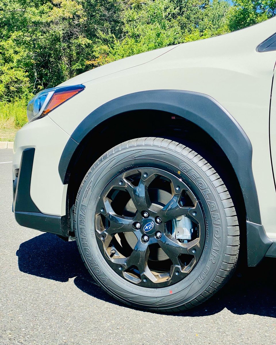 AAmericanSubaru's tweet photo. This is our first 2023 Subaru Crosstrek and we think it looks awesome in this new Desert Khaki color. This is a sold unit but more will be coming in so keep an eye out! 

✔️ Symmetrical all-wheel drive 
✔️ 8.7in of ground clearance 
✔️ 17” black wheels 
✔️ Two tone interior https://t.co/b8YT6oBH5B