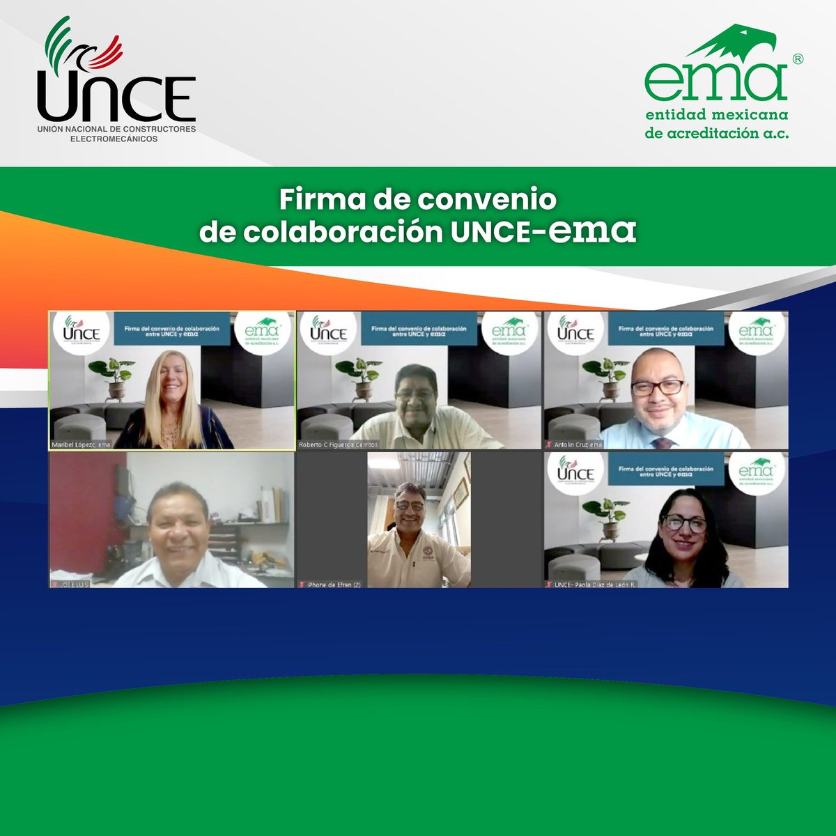 👏Hoy firmamos un convenio de colaboración con <a href="/unce_oficial/">UNCE Oficial</a> 🤝para unir esfuerzos en la calificación de expertos en el Padrón de Evaluadores de <a href="/ema_ac/">EMA A.C</a> además de difundir juntos la importancia del cumplimiento de normas. ✅ #UNCE #EMA_AC