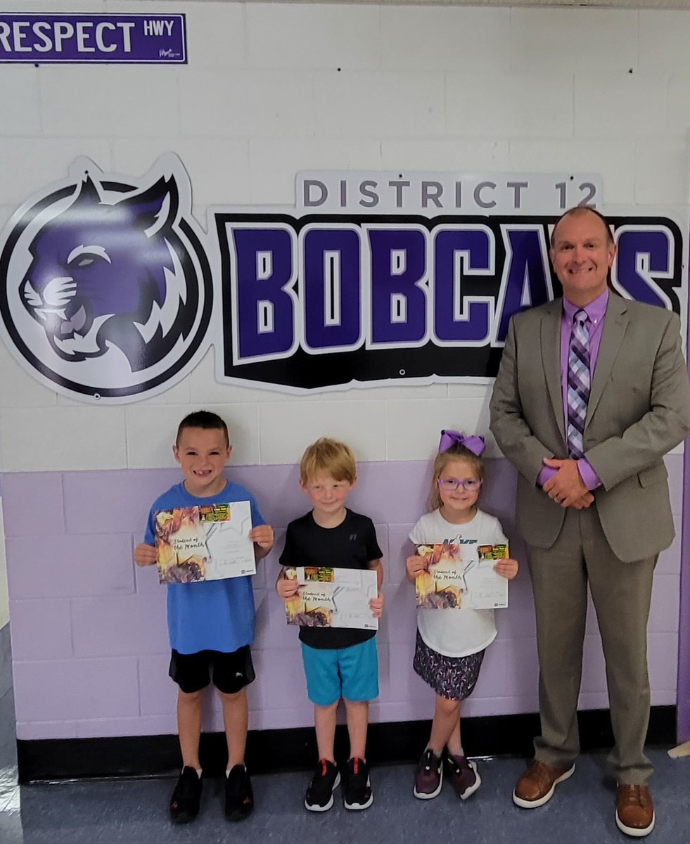 RyanKetchumD12's tweet photo. As we close out another great week in Breese ESD #12, it was exciting to celebrate our August Students of the Month at both Breese and Beckemeyer Elementary Schools!  Congratulations, Bobcats! #bobcatpride https://t.co/f7ibvzT1AL