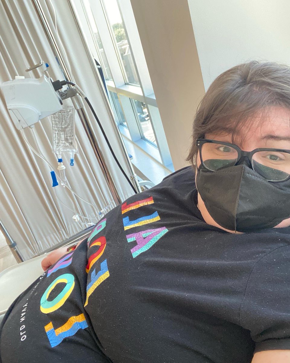 ProzacKat's tweet photo. Getting my first infusion #infusion #actemra #tocilizumab https://t.co/J5eI0LbZQN