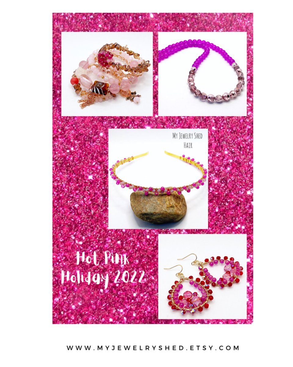 Hot Pink is the new Hot Color this Fall and Winter! New Hot Pink Collection now available in my Etsy shop! #hotpink #hotpinktrend #magenta #newcolor #fallcolor2022 #beadedjewelry #newcollection #myjewelryshed #etsy #bohochicjewelry #stylecrush #colorcrush #visualcrush