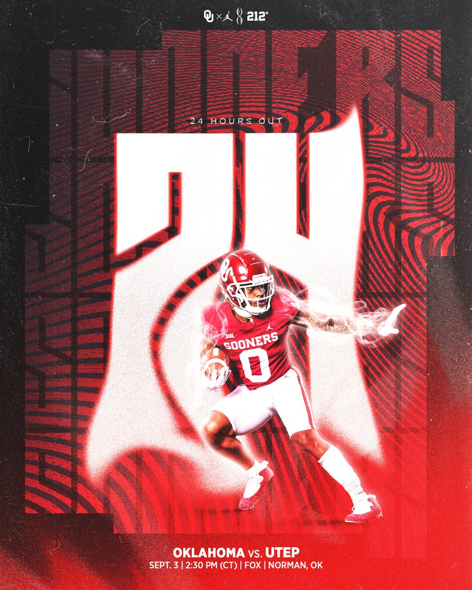 OU_Football's tweet photo. 𝟮𝟰 𝗛𝗢𝗨𝗥𝗦‼️ 

#OUDNA https://t.co/2inBbBbwqW