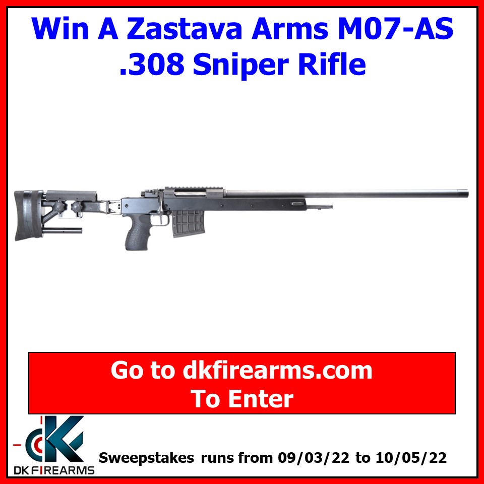 New Gun Giveaway At DK Firearms! 

Win A Zastava Arms M07-AS .308 Sniper Rifle

dkfirearms.com/bonus-gun-give…

#gungiveaway