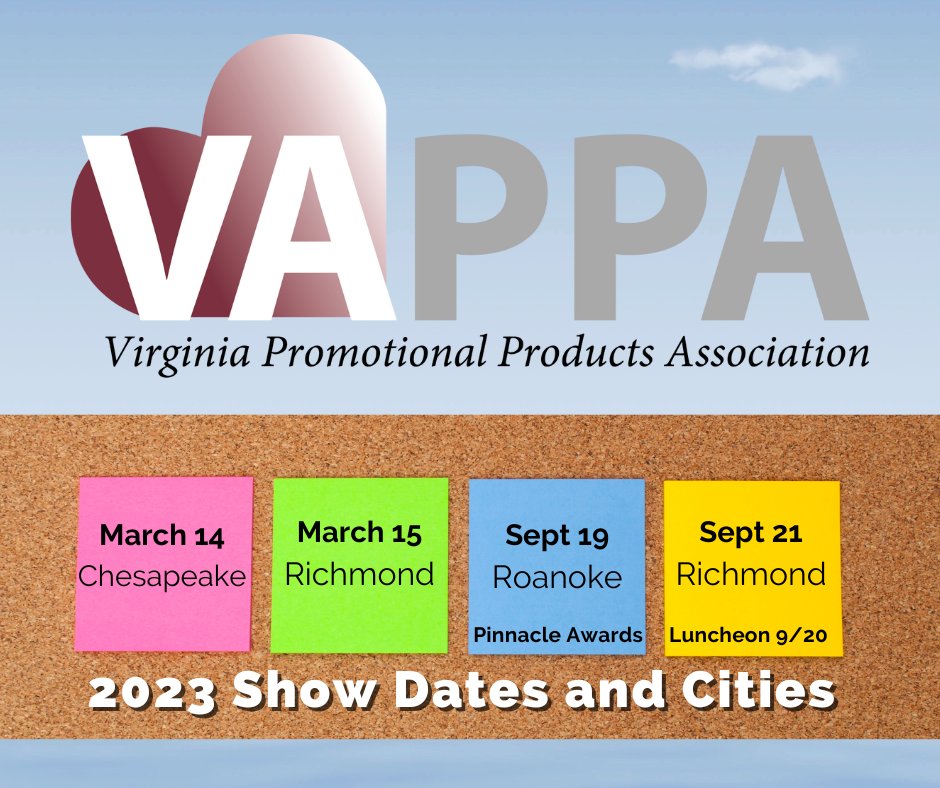 Mark Your Calendars for 2023!
#PlanningAhead #PromotionalProducts #TradeShowsThatEducate #WhoLovesYouBaby