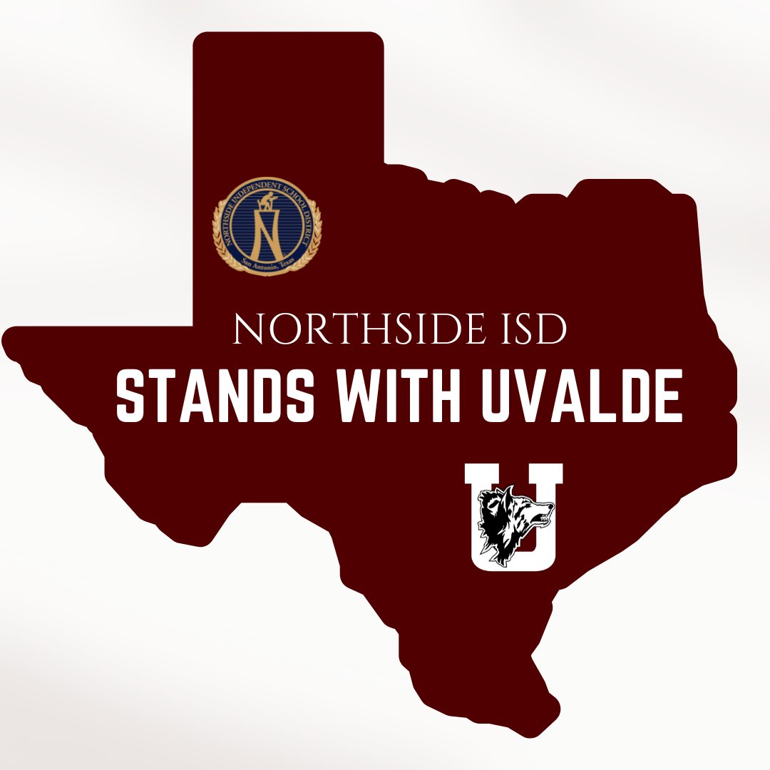 Northside ISD stands with the Uvalde community. We invite you to wear maroon on Tuesday, September 6, as the Uvalde community returns for their first day of school. #UvaldeStrong #TXEDStands #NISDStrong