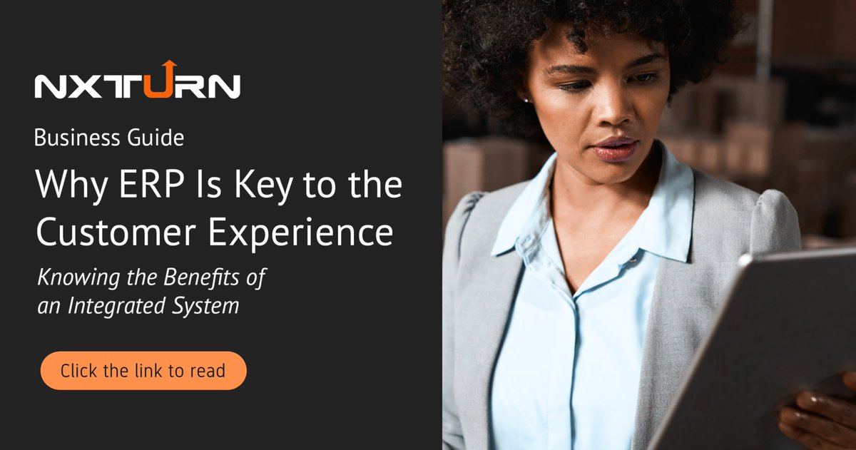 NXTurnLLC's tweet photo. Why ERP is 🔑 to the Customer Experience! Click the link to read --> https://t.co/FthT1YvpKI

#CloudERP #ERPsolution #customersatisfaction https://t.co/tEtdjnbX4q