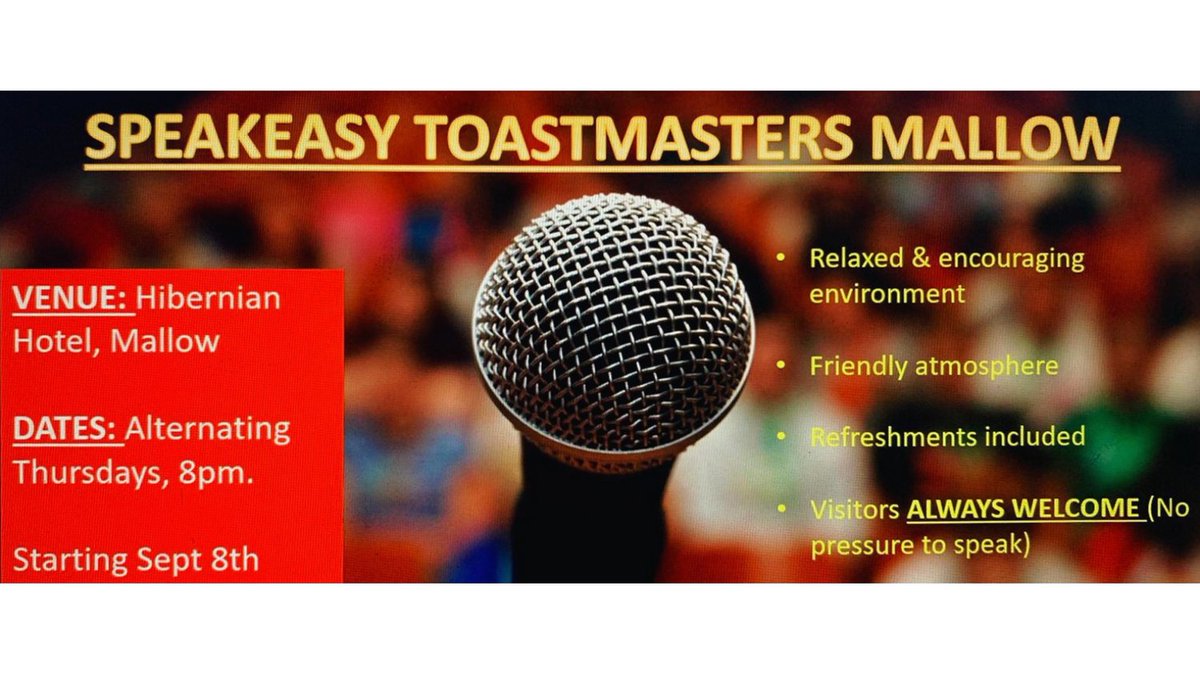 Speak Easy Toastmasters Mallow tweet media