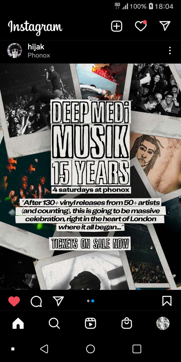 wow this saturday deep medi musik is f****ing FIFTEEN years man time flies. 
thats a historic moment right there and then u see <a href="/rc1sound/">RC1 Sound System</a>  and thats a sureshot , u better get down there then. tickets on sale at <a href="/deepmedimusik/">deepmedi</a> or somewhere