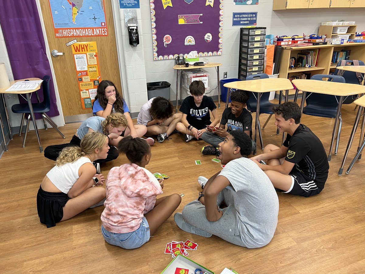 Celebrating the end of a GREAT week by playing a *very* entertaining game of Apples to Apples in home room. 🤣 #haslettshomies <a href="/PerryMSWolves/">Perry Middle School</a>