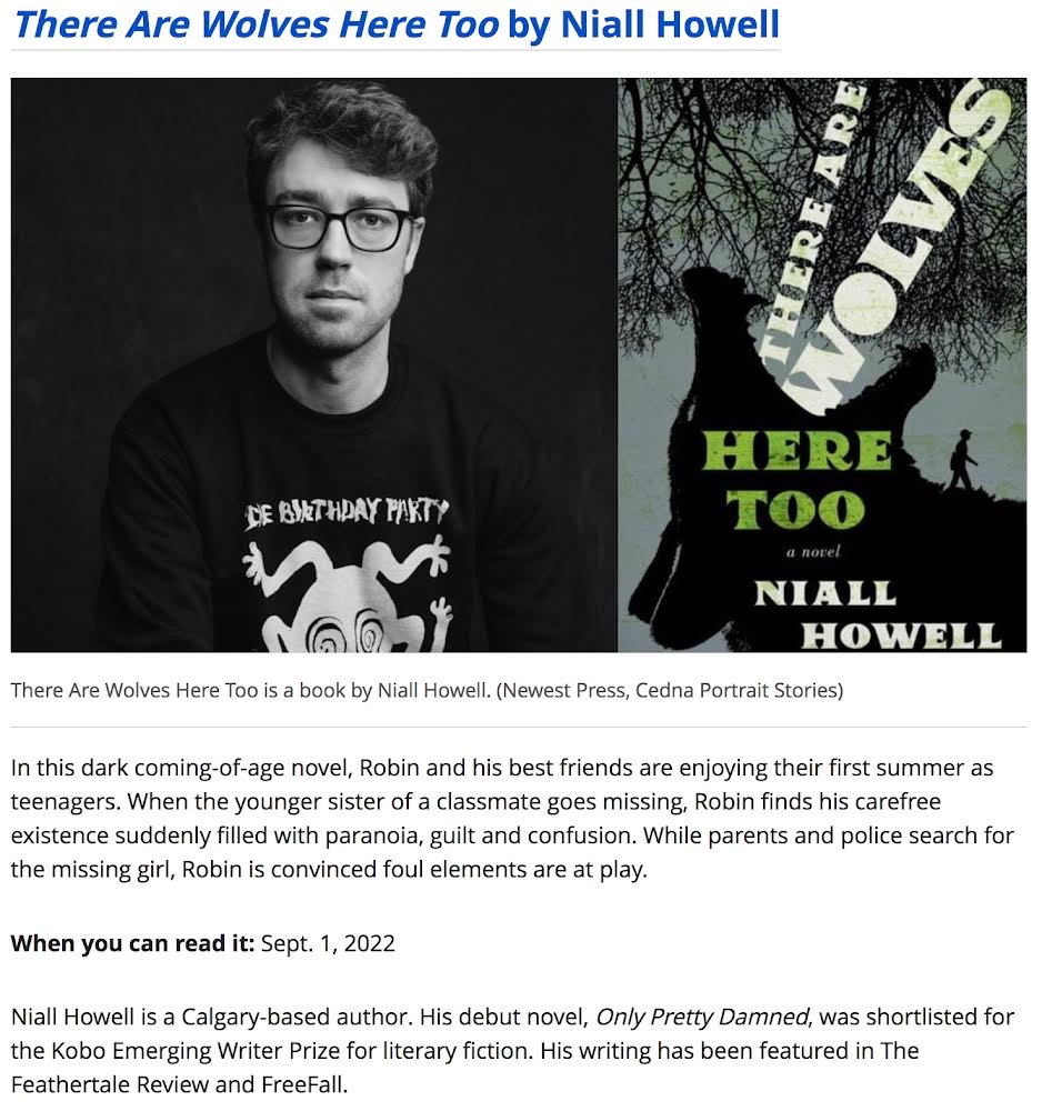 ajdevlinauthor's tweet photo. Beyond jazzed that FIVE MOVES OF DOOM has been selected alongside my @NeWestPress bro @niall_howell's THERE ARE WOLVES HERE TOO -- both featuring covers by the talented @MichelVrana -- as part of @cbcbooks Canadian Fiction Fall Preview! https://t.co/skDeeFkeVX