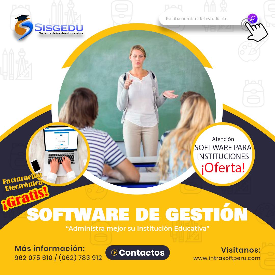 Intrasoftperu's tweet photo. ¡Oferta de locura! 😮🤯
Administra y gestiona los datos de tu Institución Educativa:
✅Estudiantes
✅Docentes
✅Padres de familia
✅Facturación electrónica ¡GRATIS!
Más información:📱962 075 610

#sisgedu
#IntraSoft
#FacturaciónElectrónica https://t.co/WlO8q9vjXQ