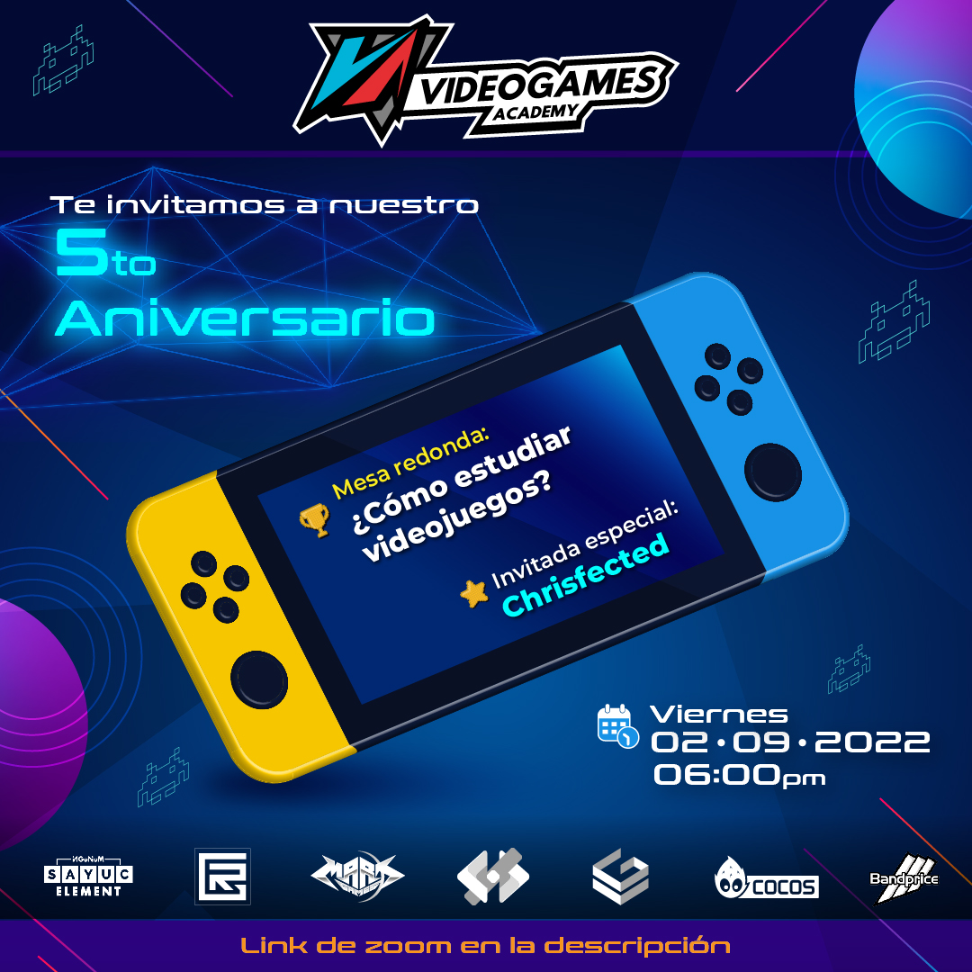 Hoy estoy muy feliz por que ya estoy al 95% recupado del #covid19 y es el 5to Aniversario de <a href="/VGamesAcademyMx/">Videogames Academy</a> y haremos una fiesta virtual a las 6:00 PM, platicaremos de videojuegos y rifaremos #CODIGOS de #Steam, #FelizViernesATodos   🎮👾

Registro: videogamesacademy.com/registro-clase…