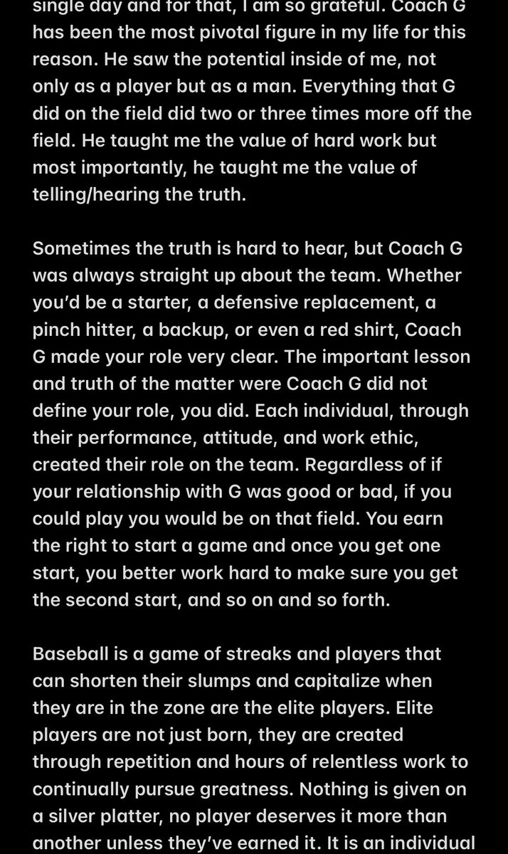 kyleknell4's tweet photo. The best thing anyone can do for you is tell you the truth. Some thoughts I’ve had that I wanted to share @WeSupportCoachG @usfca 1/2 https://t.co/bAZeHVWCOX