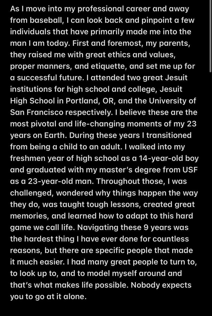 kyleknell4's tweet photo. The best thing anyone can do for you is tell you the truth. Some thoughts I’ve had that I wanted to share @WeSupportCoachG @usfca 1/2 https://t.co/bAZeHVWCOX
