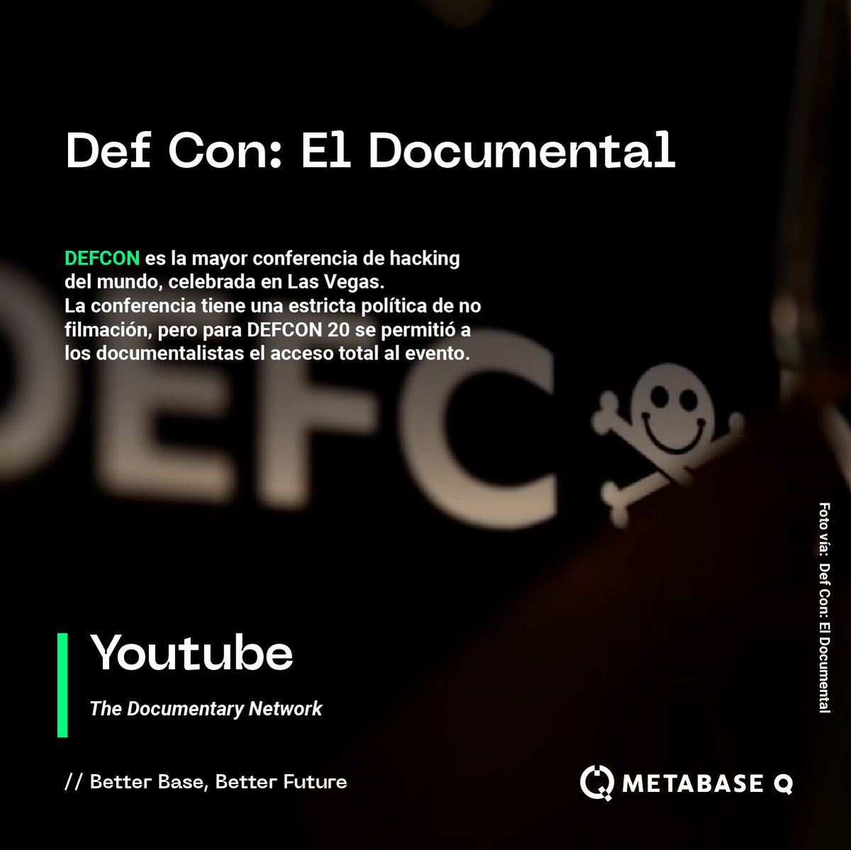 BatutaPlatform's tweet photo. ¿Ya tienes planes para el fin de semana? 🍿 Te recomendamos 4 documentales sobre #ciberseguridad para disfrutar este fin. ¿Has visto alguno? ¡Compártenos tu opinión! 

#MetabaseQ #BetterBaseBetterFuture #felizviernes #thehacktivist #defcon #thesocialdilemma #tinderswindler https://t.co/dlSaWp9gHt