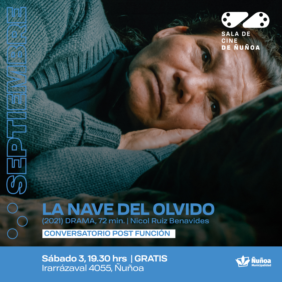 culturanunoa's tweet photo. Hoy iniciamos la programación de #Septiembre en la Sala de cine de #Ñuñoa con funciones gratuitas para toda la familia 🙆🏻♀️✨
Recuerda que la entrada es por orden de llegada hasta agotar capacidad (74 butacas).
+info en 📲 https://t.co/bYN7DJN5bt
#VolverAMirarnos 🎬🌹 https://t.co/qUjOg2GvpJ