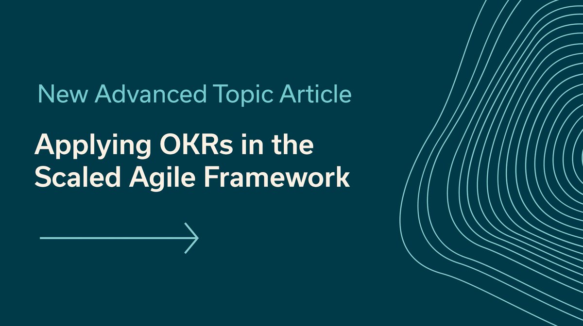 ScaledAgile's tweet photo. Writing good OKRs takes time and practice. 

We recently released an advanced topic article with new guidance for creating OKRs that are clear, effective, and achievable. The article also provides 3 main use cases for applying OKRs in #SAFe.
—> https://t.co/Lu1rKtxKTM https://t.co/Pv9oFjlbDk