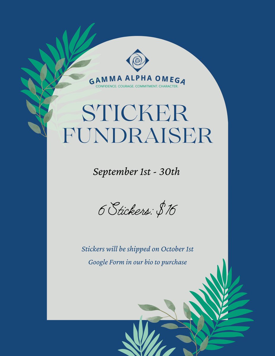ewu_gammas's tweet photo. ATTENTION GAMMAS OF THE ‘93 🗣
We are so excited to announce our sticker packet fundraiser that will be taking place for the month of September! Place your order by reaching out to any active sister or by filling out the Google Form in our bio 💌 https://t.co/PMUzn5tiSi