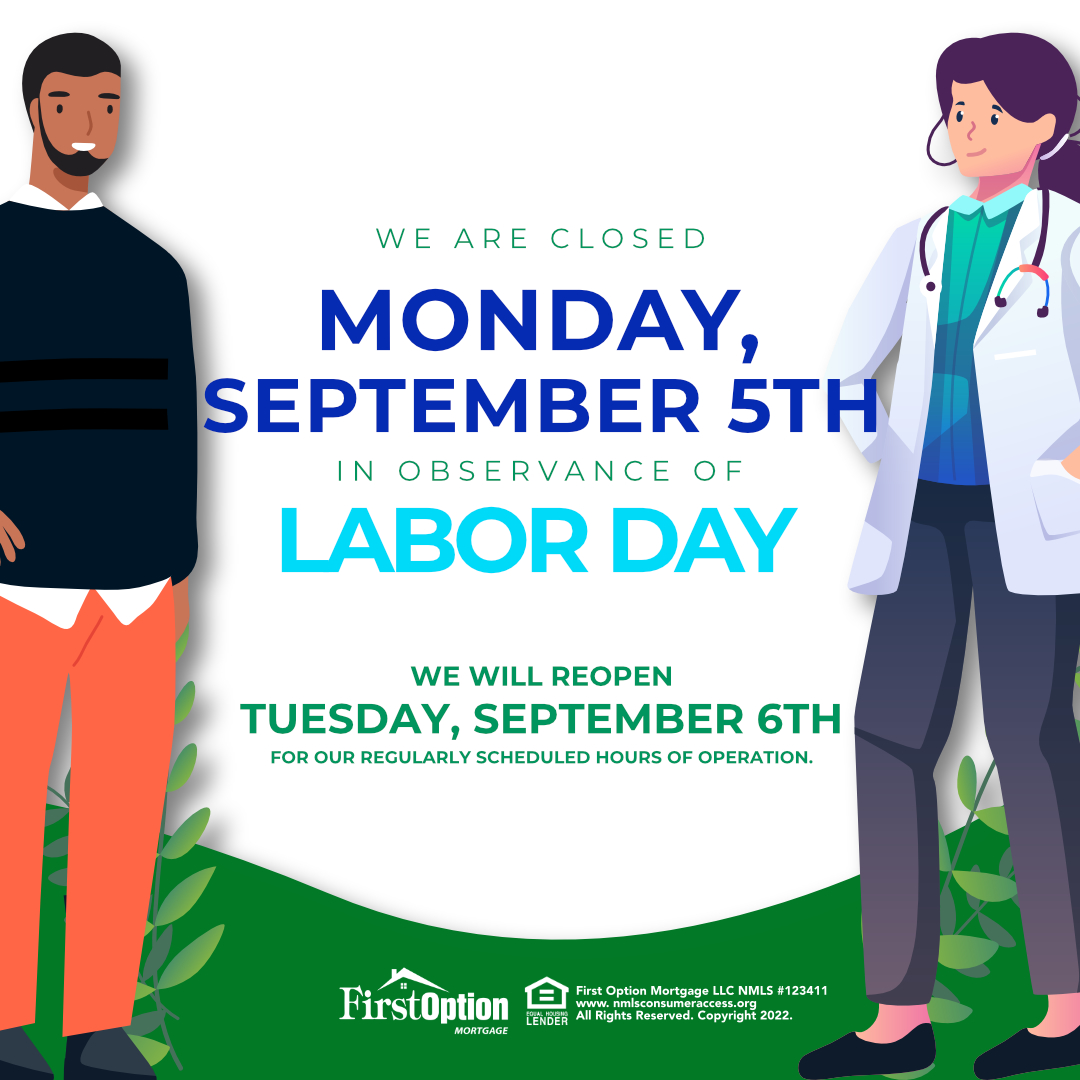FirstOptionMtg's tweet image. We hope that everyone has a fun and safe holiday weekend!

As a reminder - First Option will be closed on Monday, September 5th in observance of Labor Day.

Stay safe!

#LaborDay #extendedweekend #holiday #firstoptionmortgage