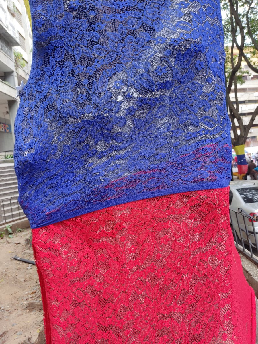 Decoraron los árboles del Boulevard de Catia con la bandera de Venezuela, pero lo hicieron con tela de encaje.

Parecen árboles con pantaletas