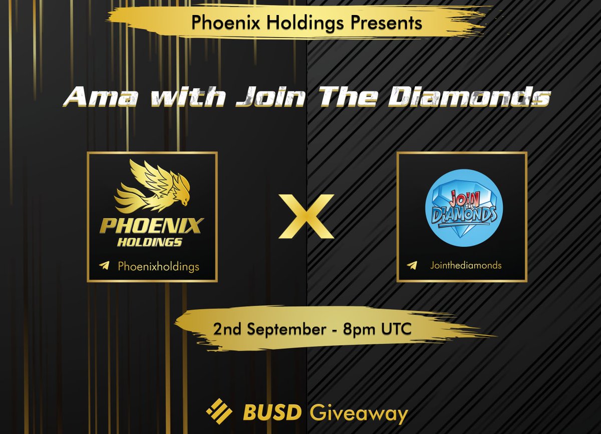 AMA with <a href="/Phoenix_holding/">Phoenix Holdings</a> at 20:00 UTC tune in!!

#JTD #JoinTheDiamonds #AMA
