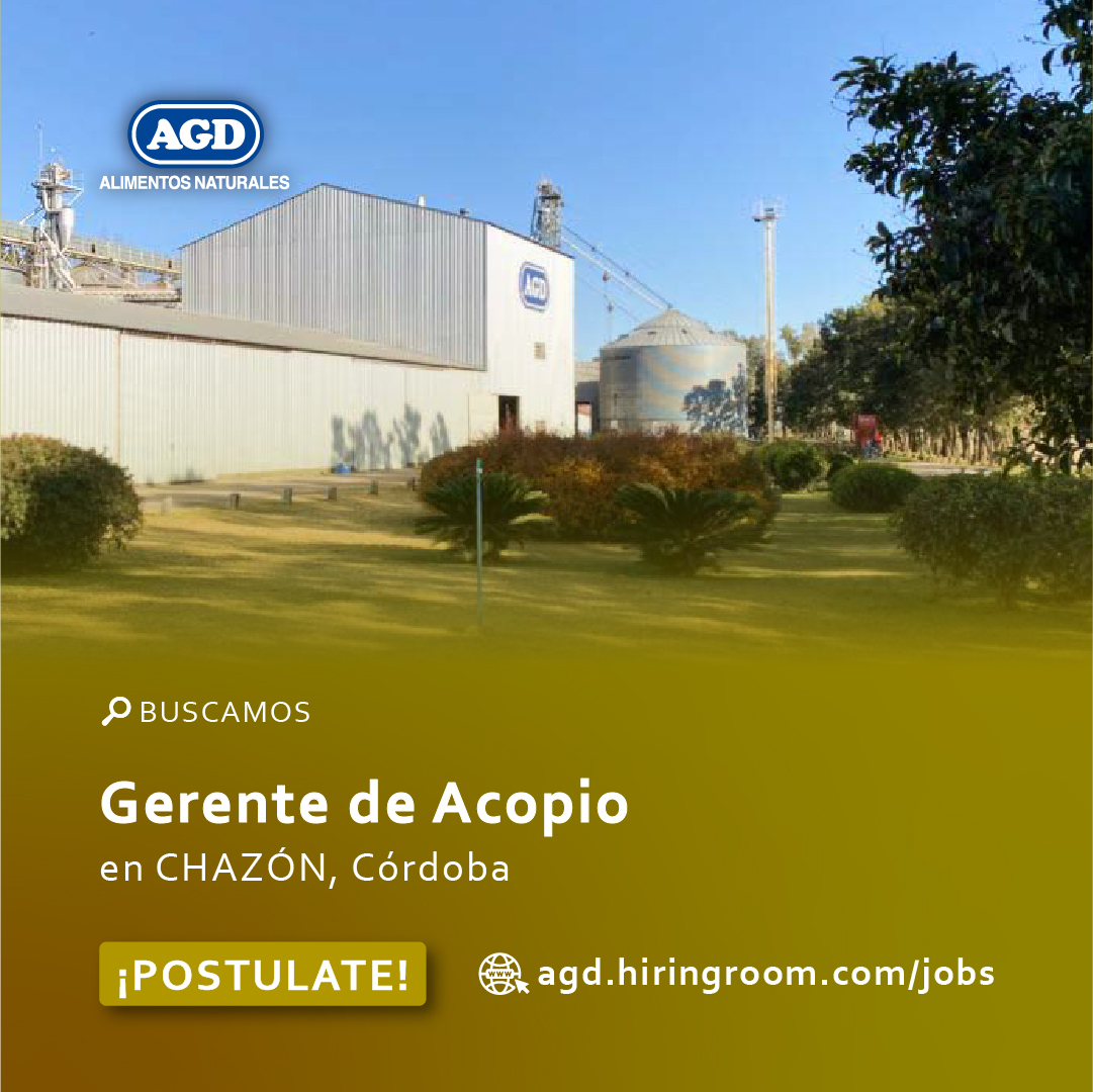 Buscamos Gerente de Acopio, para #Chazon en Córdoba 📍⁣

Postulate en Hirinhroom 👉🏼  bit.ly/3TD3ad1 🔗⁣

💙 Sumate a la #FamiliaAGD ⁣