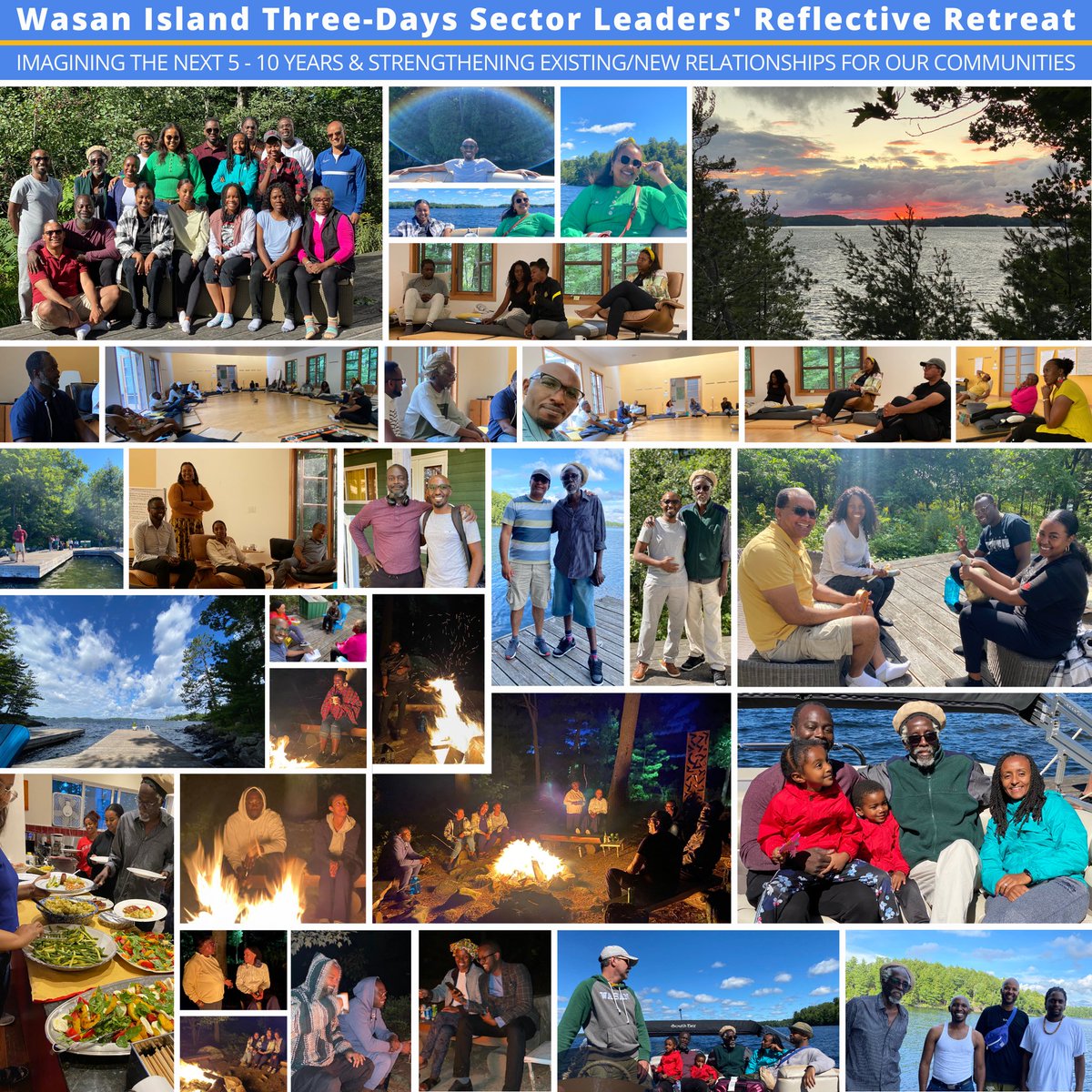 RCHC_Centre's tweet photo. Thanks to the Centre for Social Innovation, this week the Rwandan Canadian took part in a Three-Days Black Sector Leaders' Reflective Retreat, at Wasan Island, Hosted by @BlackCdnNetwork
#leadership #eldership #ecosystem #reflection #blackcommunity #blackfuture #blacktoronto https://t.co/c0lqgLL2mT