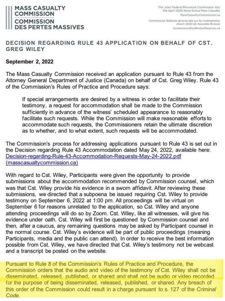 Whatcha so desperately trying to hide there <a href="/NSMassCasualty/">Mass Casualty Commission</a>, eh?  I thought you guys were all about transparency and not covering up for the government or the RCMP, as FORMER Judge Michael MacDonald said, whilst on the government's payroll.  Ummm... 🤔