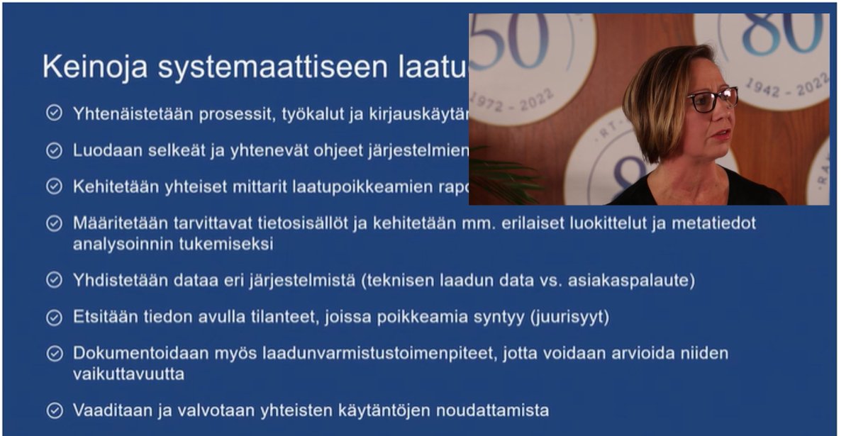 Tiina Koppinen <a href="/SkanskaFinland/">Skanska Finland</a> : laatu on osa vastuullisuutta. Työturvallisuusdata on auttanut kiinnittämään huomion oikeisiin asioihin-voitaisiinko tästä ottaa oppia laatukulttuurin kehittämiseen? Tallenne: bit.ly/3cL88Uz
#RakennustietosäätiöRTS 50 v #RTkortisto80 v ✨