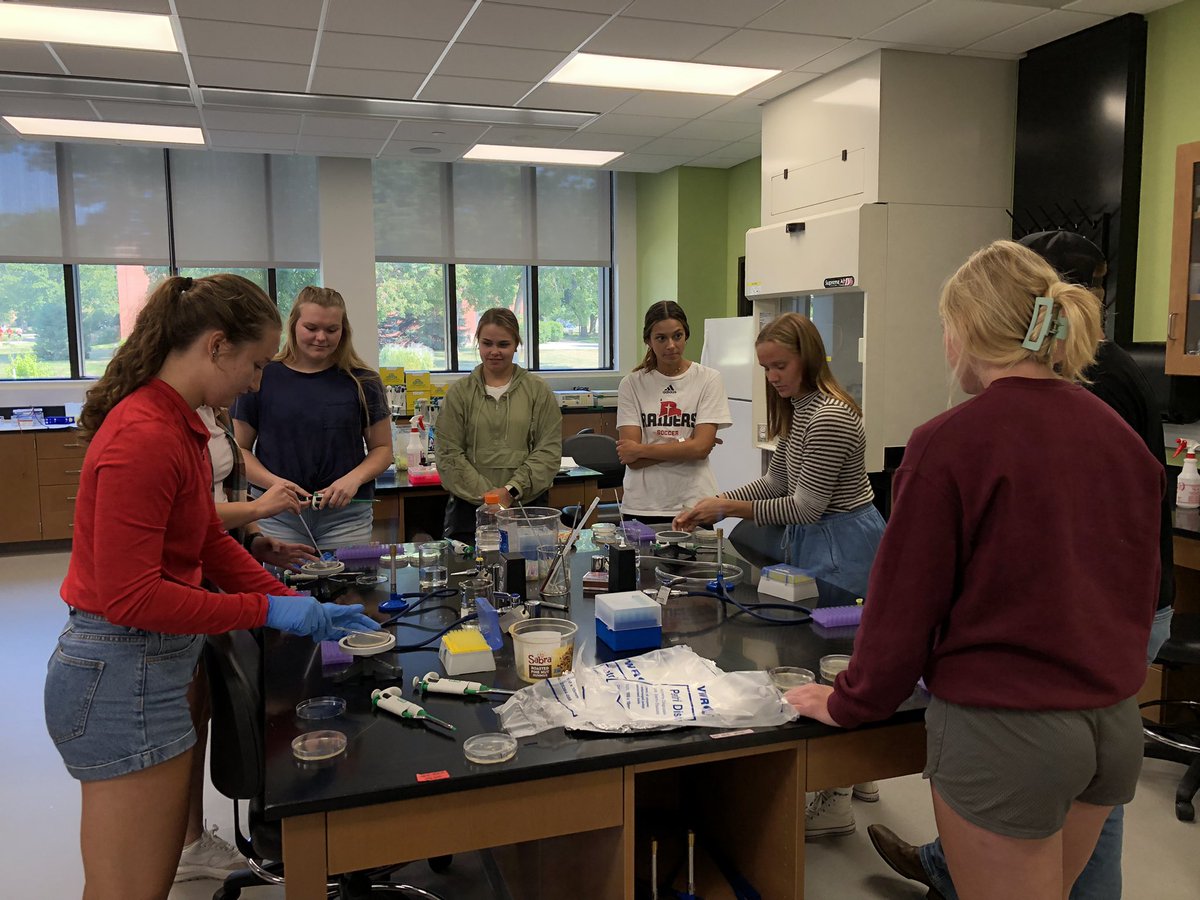 BiologyNwc's tweet photo. Did their isothermal assembly work? We’ll know tomorrow! @nwciowa #raidersresearch #SeaGenes https://t.co/1UZAfo5gJ8