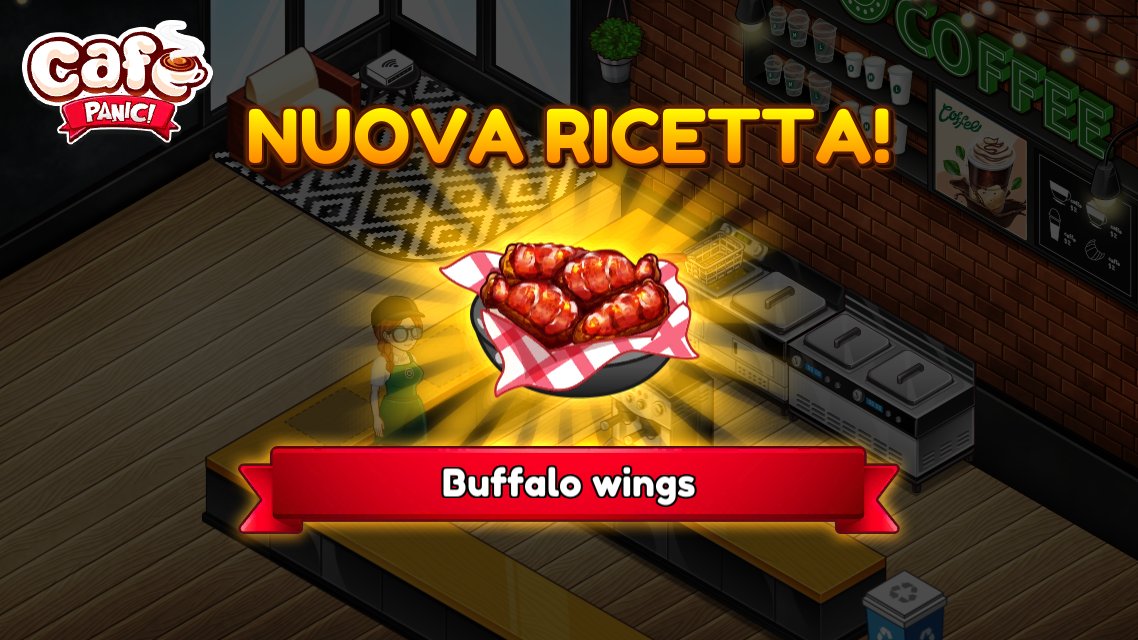kellsvix3n's tweet photo. Ho appena imparato a preparare questa deliziosa ricetta Buffalo wings del Caffeteria Americano. Ci sono oltre 400 ricette che puoi imparare in #CafePanic 
#CookingGame
https://t.co/LlcCu3DiU6 https://t.co/tWuZHwoFoT