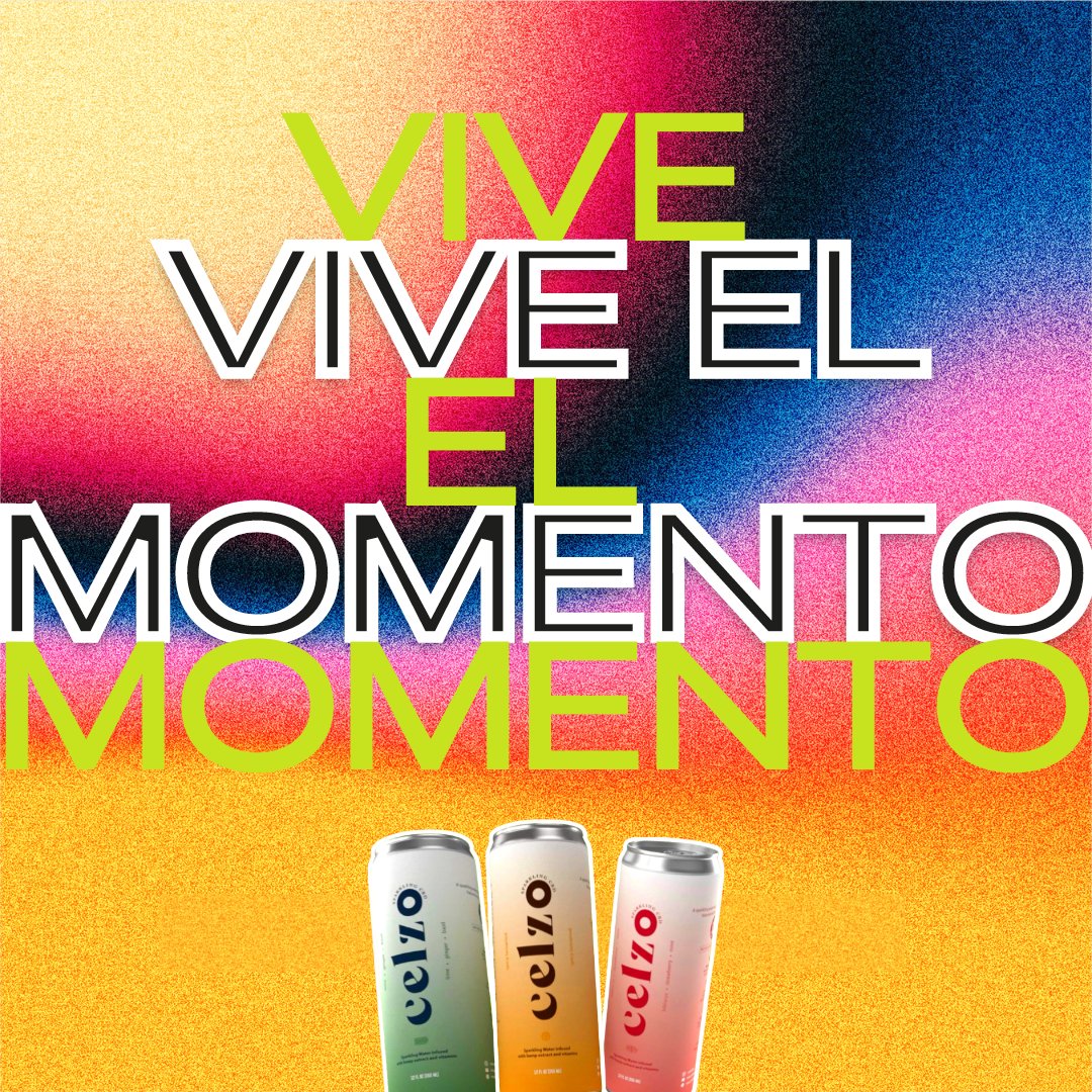 HOLA. enjoy your long weekend living every moment of it. 😈⁠
⁠
#viveelmomento #celzo #sparklingwater #happyfriday #viernes