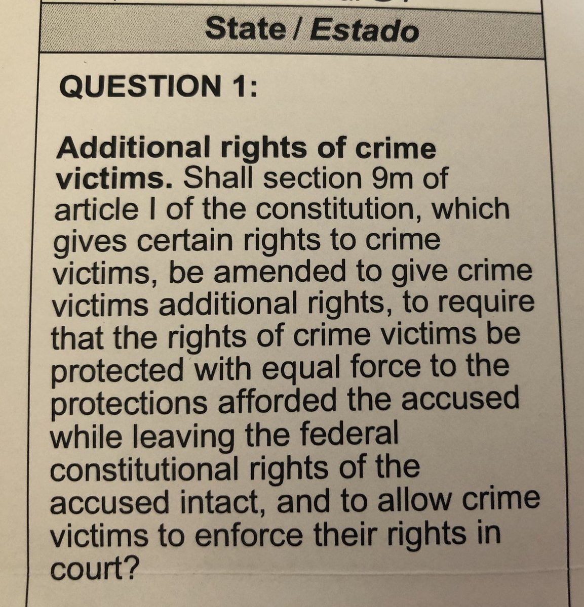 UWLawDemocracy's tweet photo. Did WI voters know what they were getting in 2020 when they approved Marsy’s Law, a constitutional amendment protecting crime victims' rights? The state supreme court will consider this Tuesday in the term’s first argument. 🧵below. Explainer here: https://t.co/9HWFqZptEV  (1/8) https://t.co/k4m9Vw0Den