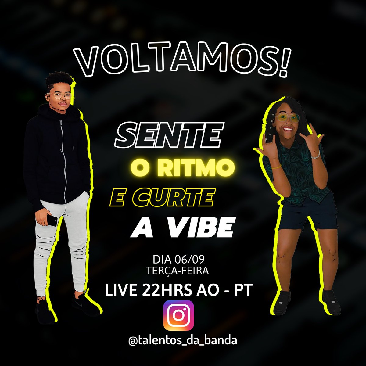 talentosdabanda's tweet photo. Família, dia 6 temos novidades! Fiquem atentos na nossa pág do IG: https://t.co/cEnNH2rDVy https://t.co/WA2HyoyaOj