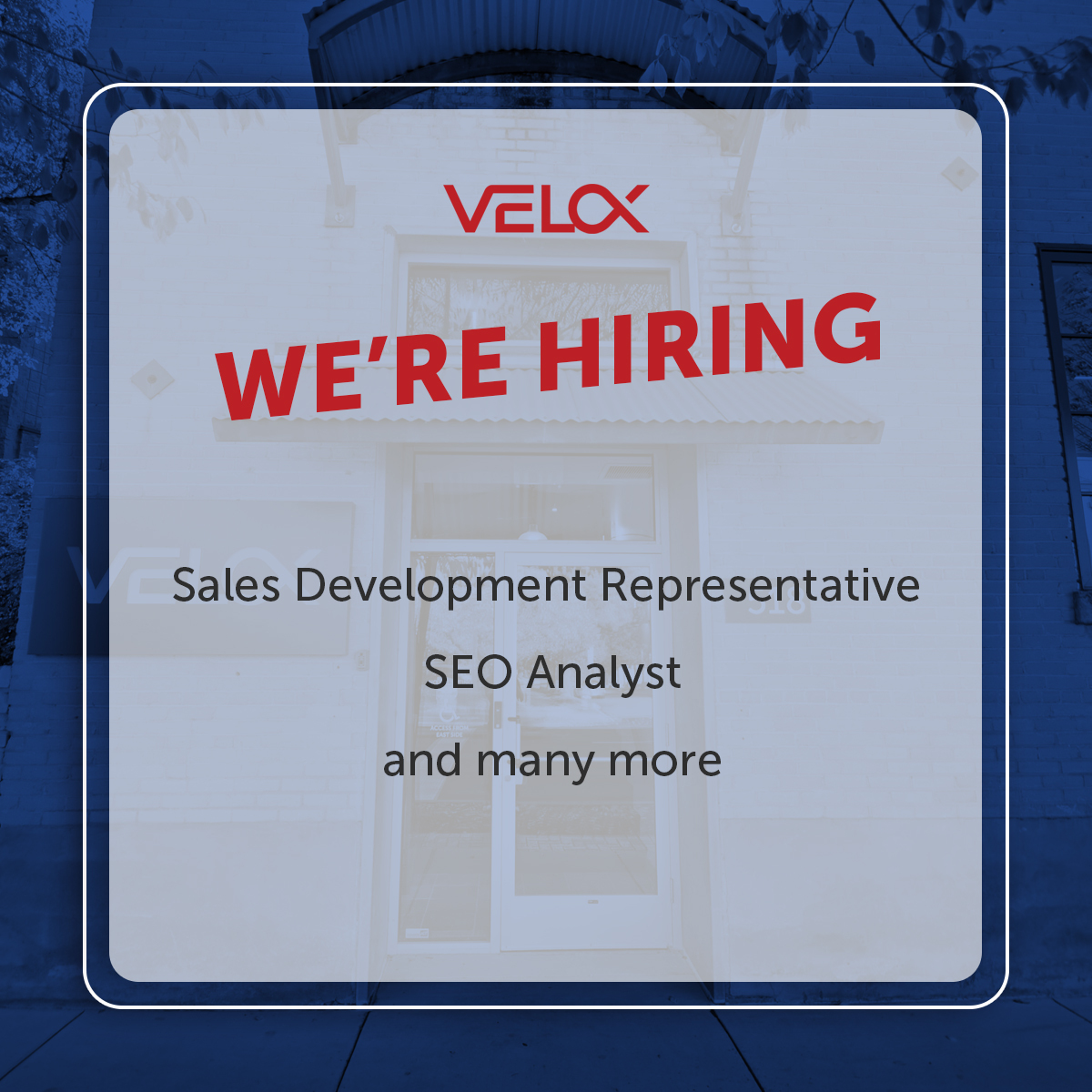 veloxmedia's tweet photo. Are you looking to become part of a company's growth? Maybe looking to connect with a fun and proactive team? VELOX strives for growth in all things digital marketing. Check out our careers page to see our current openings! https://t.co/4ac4VrBTG0

#VELOX #career #recruiting https://t.co/ZIzlfLNpKT