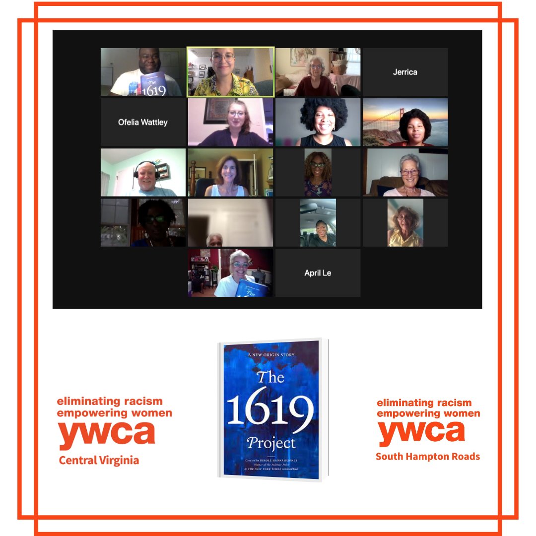 YWCASHR's tweet photo. We love our book club!
Discuss The 1619 Project Chapters 7-9 on October 2 with us. Thank you to everyone participating in our Commonwealth Community Book Club!! Interested in joining? DM us! #YWCA #YWCASHR #YWCACentralVirginia #EmpowerWomen #EliminateRacism #YWCAIsOnAMission https://t.co/QptXEpdpbF