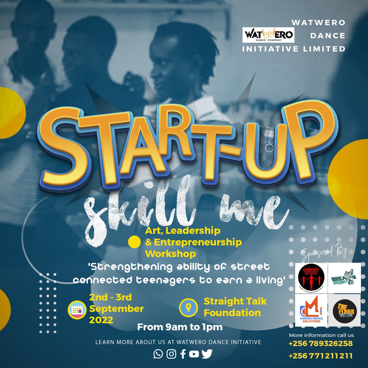 Creating a safe space to the underlook to experience love and learn what can make them chase poverty..
#WatweroDance Initiative limited.
#FromStreet2something