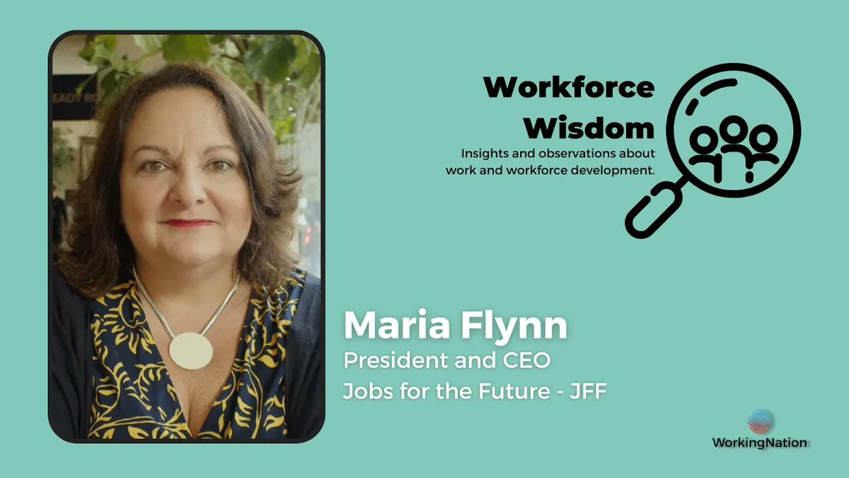 WorkingNation's tweet photo. @MariaKFlynn @jfftweets Get more of @MariaKFlynn's thoughts from the same #MIGlobal interview at https://t.co/6TaCtbXPZz and https://t.co/SSBq20LjmN.
@jfftweets @MilkenInstitute #WorkingNationOverheard #WorkforceWisdom https://t.co/yHzluYaEKX
