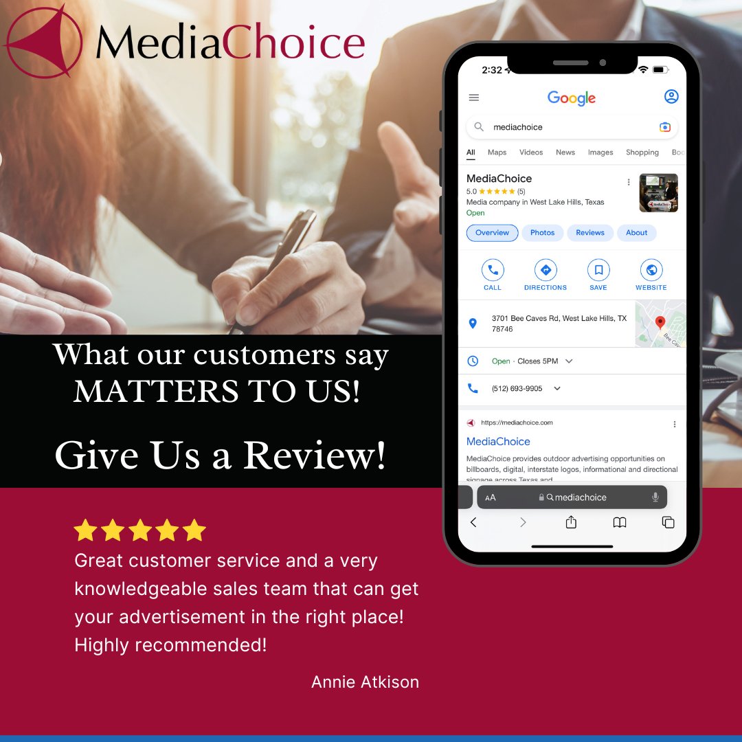 mediachoicellc's tweet photo. At MediaChoice we value your feedback. Give us a review! https://t.co/lhC0mFzGh9 https://t.co/PaBXhWEeUE