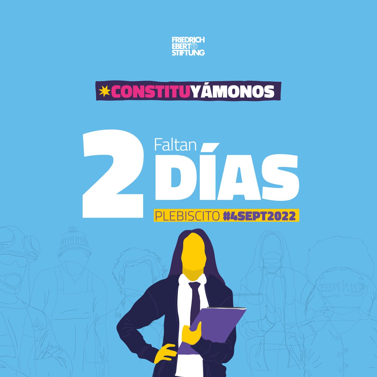 FESChile's tweet photo. 📢Quedan 2 días para el plebiscito de salida 😱
Esta elección es una de las más importantes de los últimos 30 años 
👀Recuerda revisar tus datos electorales en 
📲https://t.co/DjJSjIL2MF https://t.co/J866ju6XYM
