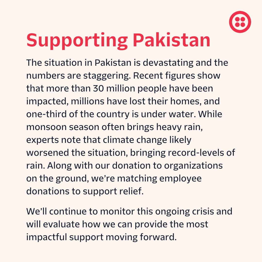 We've been monitoring the news of the devastating floods in Pakistan with heavy hearts. This catastrophic event has left millions homeless, with few places to turn. To assist, we are donating to @AlkhidmatOrg and @IslamicRelief, two humanitarian orgs providing relief.