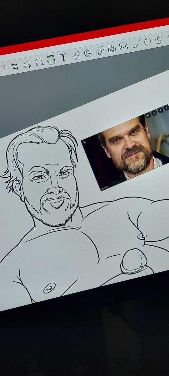 alittle2daniel's tweet photo. working on some #jimhopper #nsfwart for my upcoming patreon offerings. close enough right? 💁🏾‍♂️ #nsfwartists #StrangerThings #davidharbour #digitalnsfw #digitalillustration #wip #patreoncreator https://t.co/CifG2cGv47