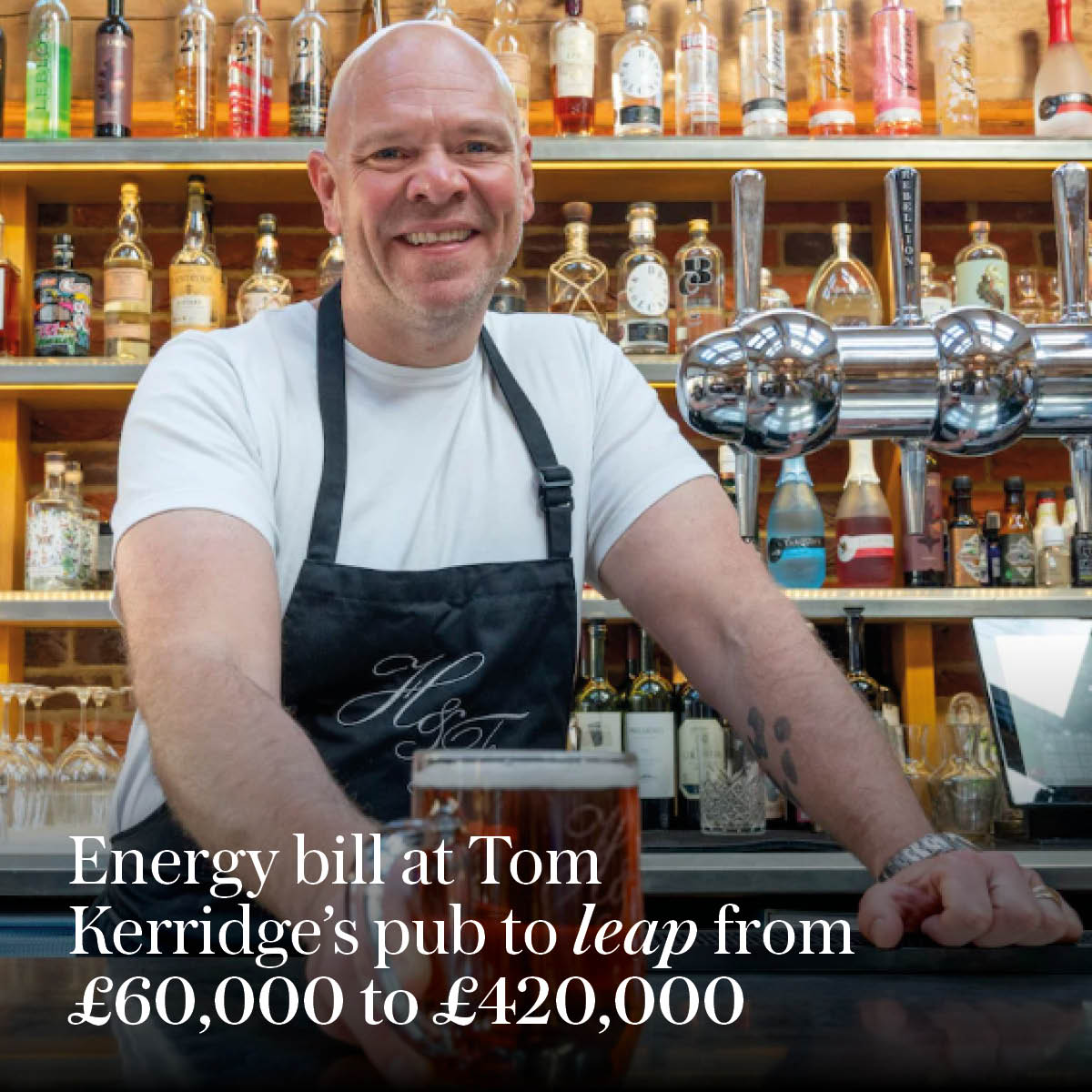 Telegraph's tweet image. Energy bill at Tom Kerridge’s pub to leap from £60,000 to £420,000

Celebrity chef warns that hospitality sector faces ‘terrifying and scary landscape’ as owners say they may close over Christmas

🧵⬇️
telegraph.co.uk/news/2022/09/0…
