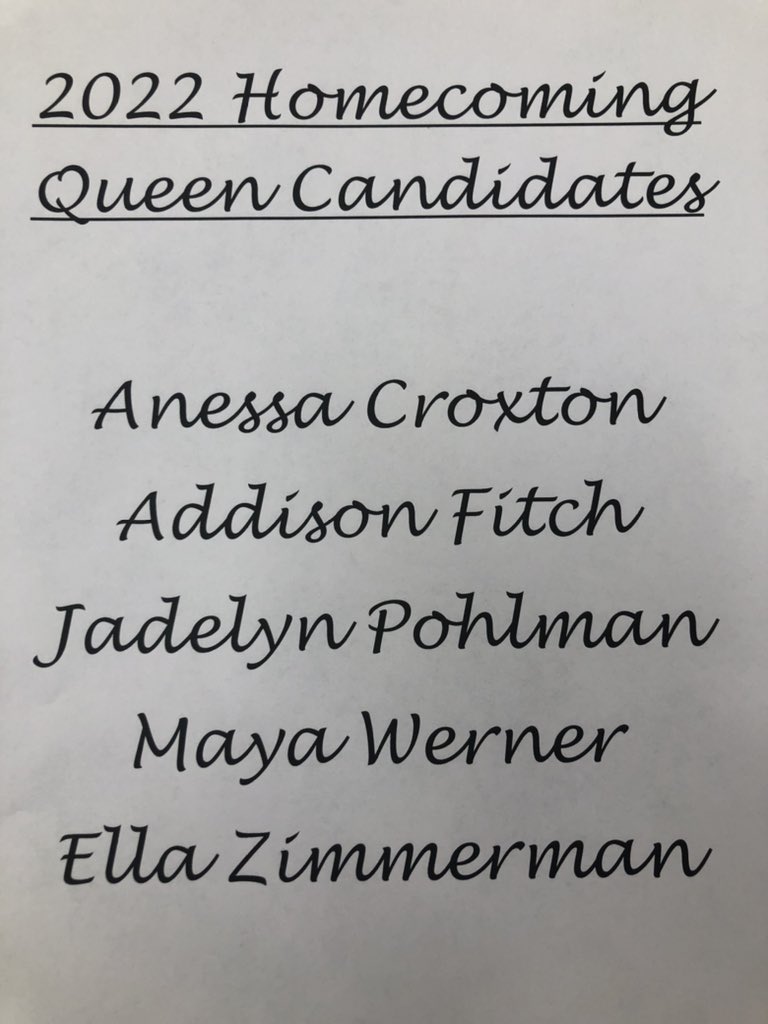 SHSCardsSTUCO's tweet photo. Sedgwick High School Homecoming Court #wearesedgwick https://t.co/QHAC4LkvkI