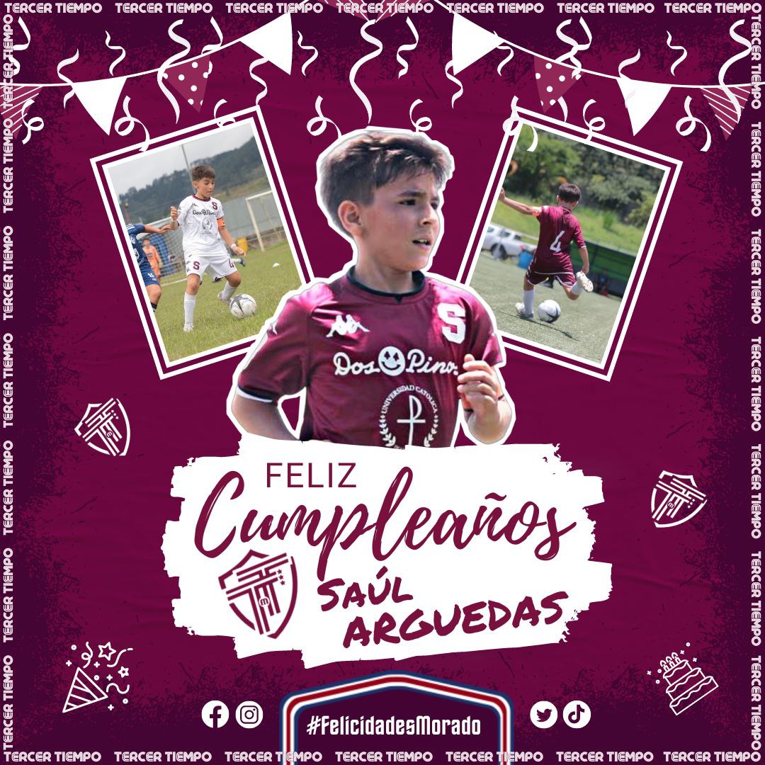 3ertiempomorado's tweet photo. #FelizCumpleCapi

El capi de la U11 está de cumpleaños 🦾💜

Feliz Cumpleaños Saúl Arguedas💜
Que tengas una vida y una carrera llena de bendiciones💜

#Birthday #SaprissaU11 https://t.co/4unPUlf82O