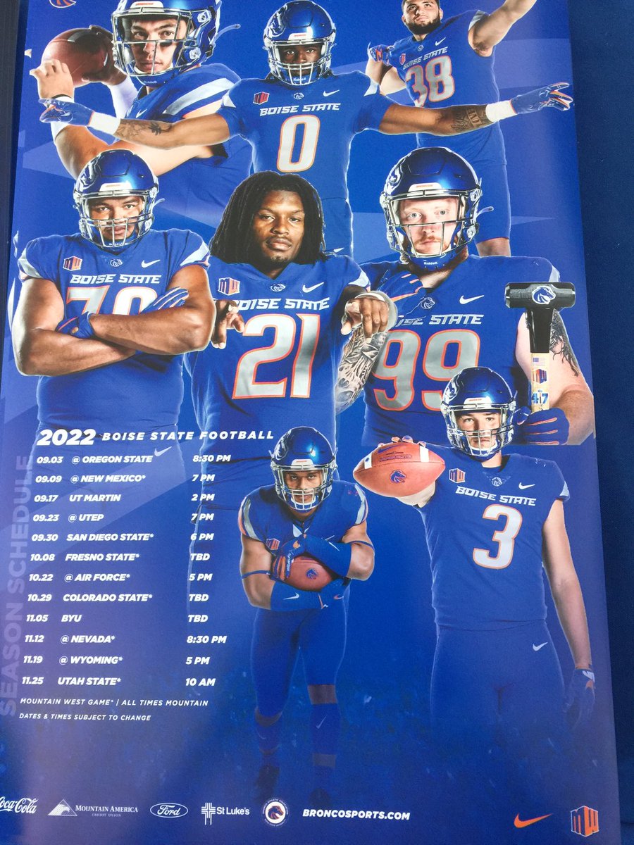 Got my 2022 Boise State football poster today!
