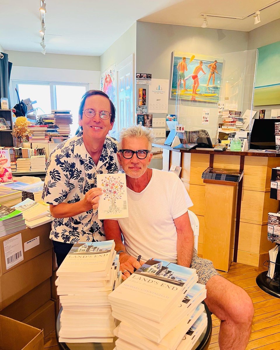 So wonderful to see dear friend Michael Cunningham @eastendbooksptown today! Signed copies of Land’s End and the new The Hours/Mrs. Dalloway plus other titles available! <a href="/fsgbooks/">Farrar,Straus&Giroux</a> @americanbooksellers <a href="/shelf/">Barbara E. Scott</a> <a href="/neibabooks/">New England Independent Booksellers Association</a> #ptown #michaelcunningham #eastendbooksptown
