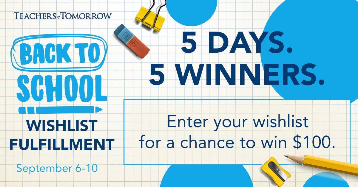 It's Back 2 School Season and we want to give back! 📚 Teachers of Tomorrow will be hosting a wishlist fulfillment contest NEXT WEEK. 5 days. 5 winners. Stay tuned for more details. 😉

.
#TeachersofTomorrow #Teachers #Wishlist #Contest #BackToSchool #ChooseWorkThatsWorthIt