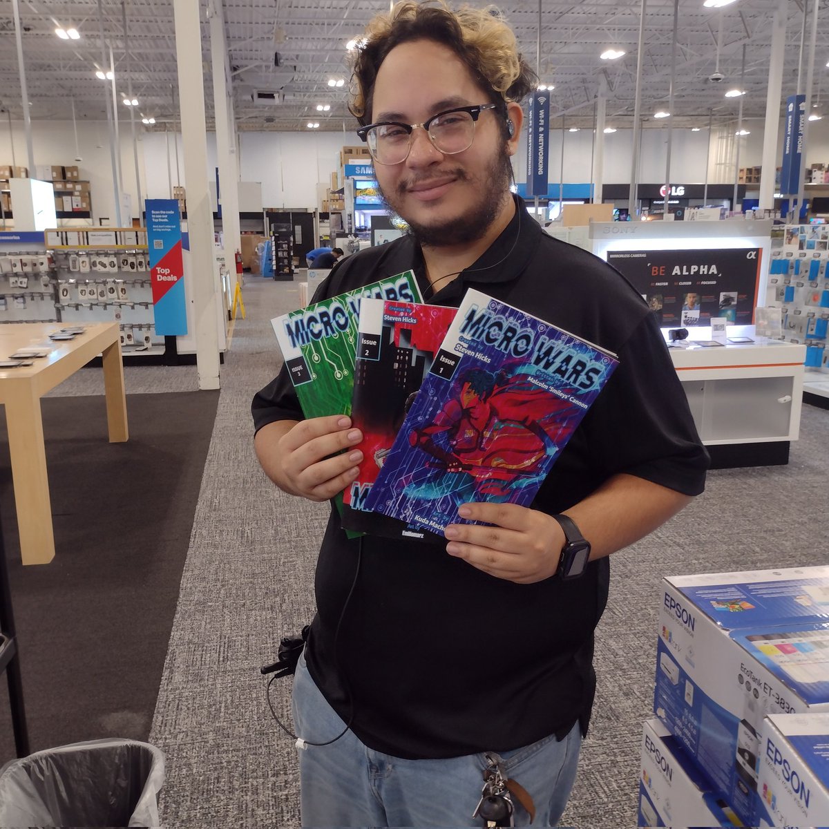 SQU33ZY1's tweet photo. I Appreciate the support from the Local Best Buy store. If you haven't read the books yet check them out: https://t.co/lXUOj37SJH
Micro Wars
Singles: $5
Bundle: $15
#microwars #action #scifi #science #battlecreektournament #manga #blackgirlmagic #comics #blackcreatives #zines https://t.co/IkP8iZJF4Y